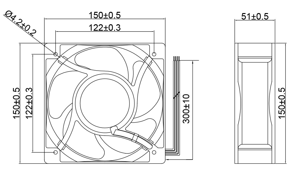 MFD15050 Dimensions